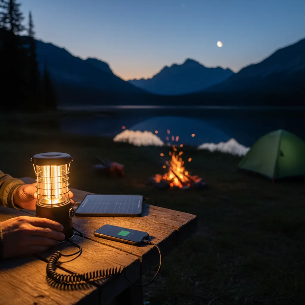 Powerstationen zum Laden von Licht und Handys beim Camping und Outdoor-Aktivitäten.