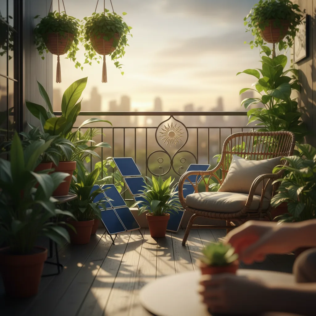 Übersicht von kompakten Mini-Solargeneratoren, die effizient Strom für den Balkon erzeugen.