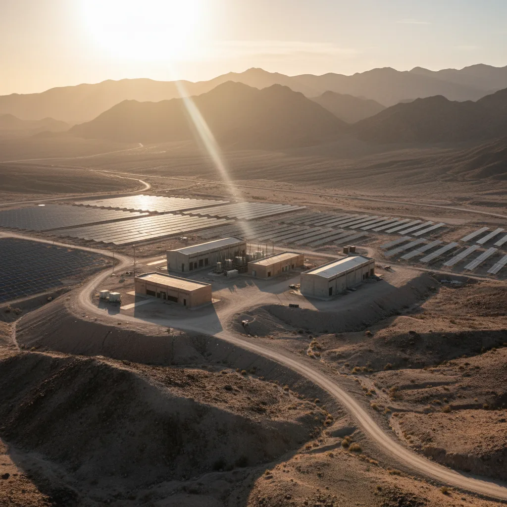 Eine Power Station, die mit einem Solarpanel verbunden ist, symbolisiert Unabhängigkeit durch nachhaltige, grüne Energie.